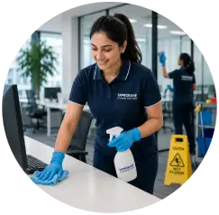 Taprobane Cleaning Solutions cleaner providing professional commercial office cleaning services in Auckland