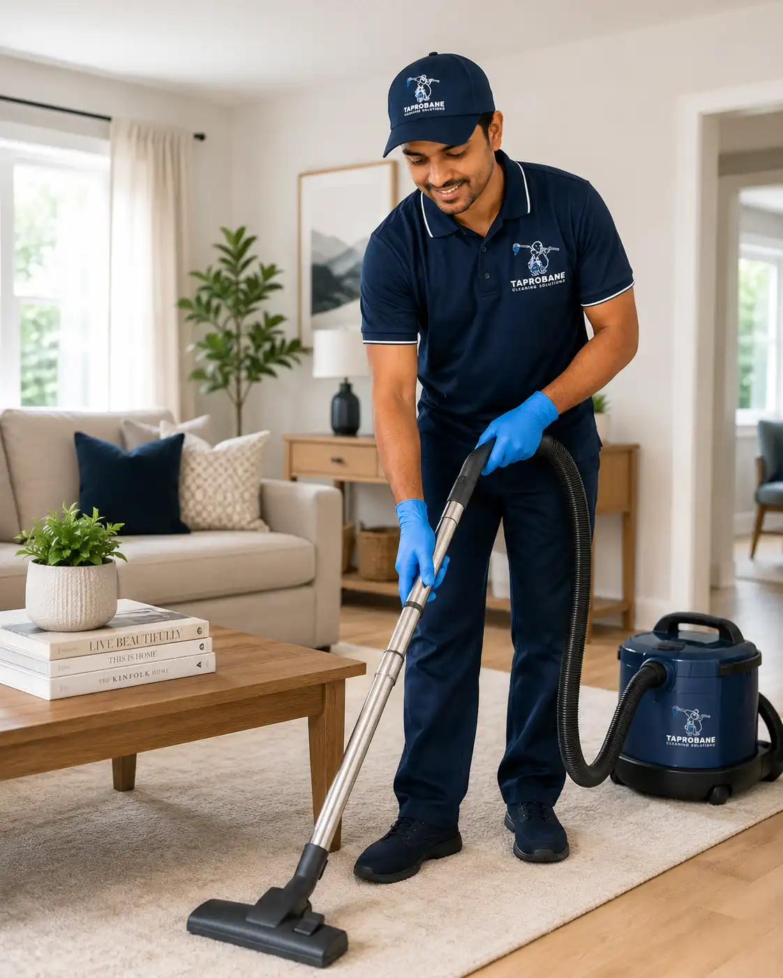 Taprobane Cleaning Solutions cleaner providing professional house vacuuming services in Auckland