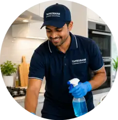 Taprobane Cleaning Solutions cleaner providing professional kitchen cleaning services in Auckland