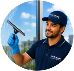 Taprobane Cleaning Solutions cleaner providing professional window cleaning services in Auckland